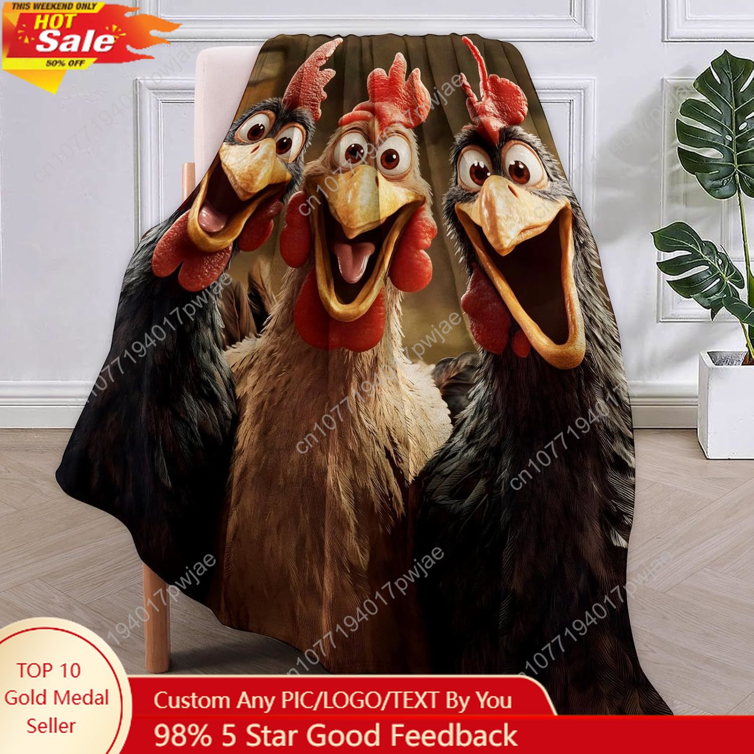 Chickens Blanket Gifts for Wom - Home Textiles Blanket 评论和价格