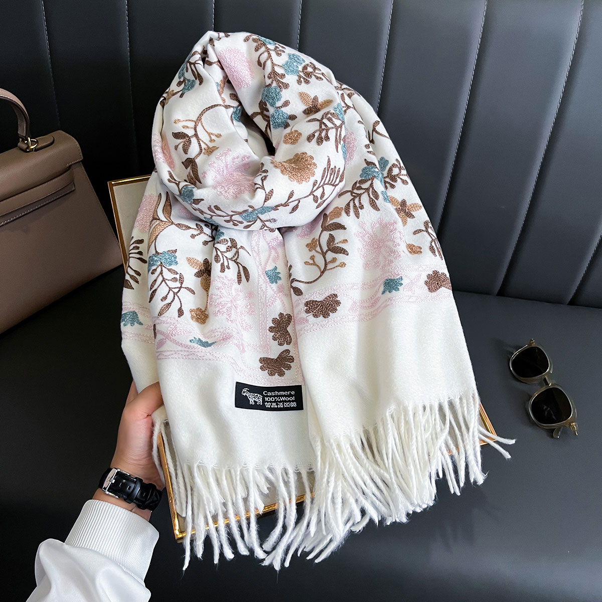 New Winter Warm Cashmere Scarf - Home Textiles Blanket 评论和价格