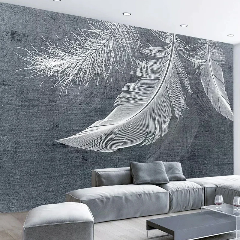 Modern Simple Feather Photo Mu - Home Textiles Photos 评论和价格