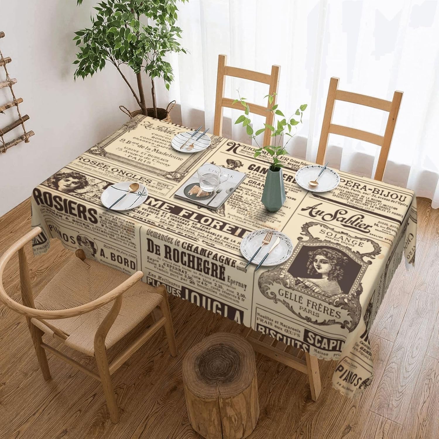 Vintage Paris France Newspaper - Home Textiles News 评论和价格