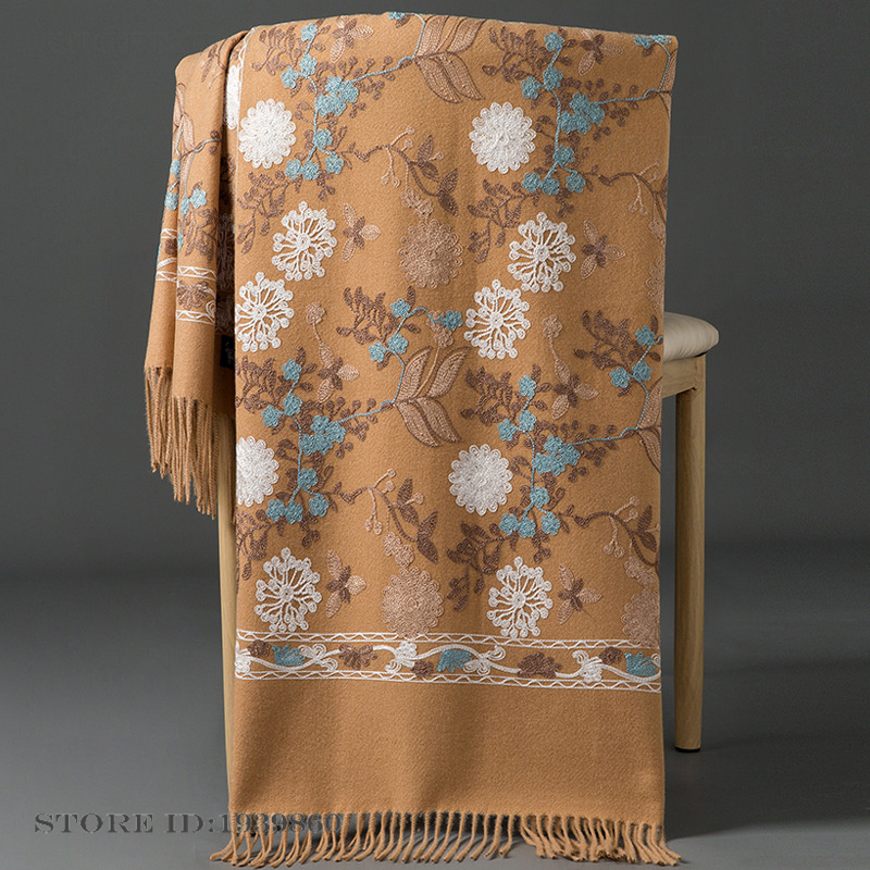 Women's Cashmere Pashmina Scar - Home Textiles Blanket 评论和价格