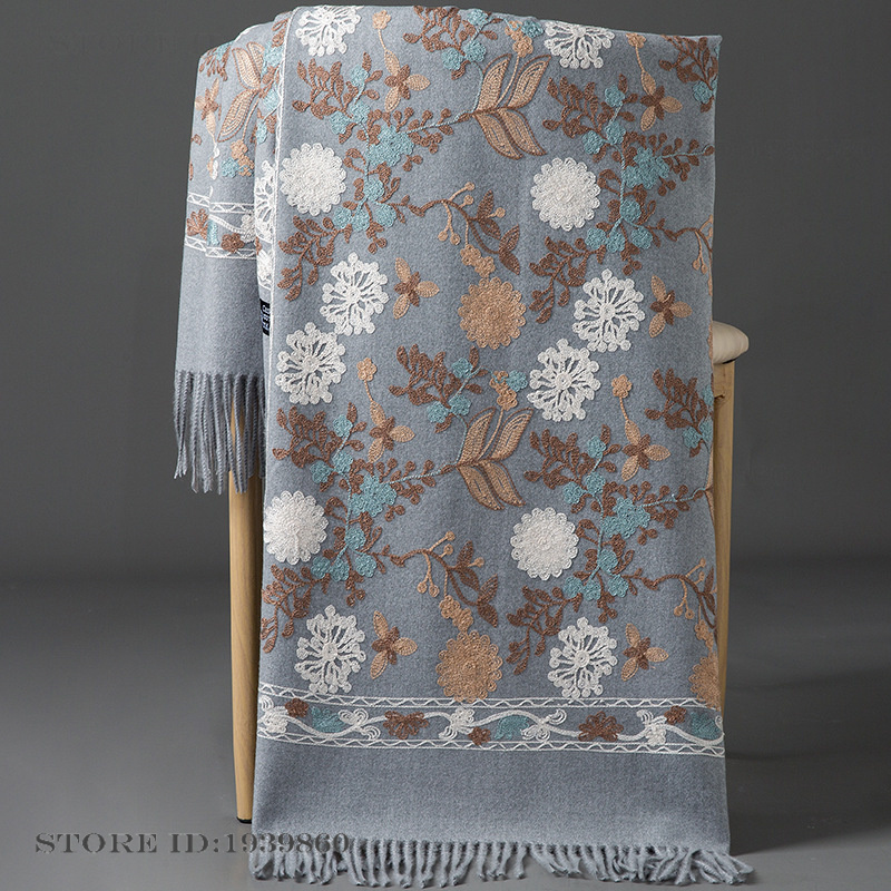 Women's Cashmere Pashmina Scar - Home Textiles Blanket 评论和价格