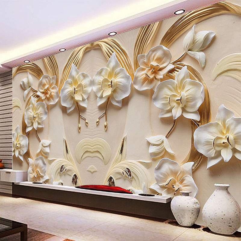 Custom Photo Wallpaper 3D Reli - Home Textiles Photos 评论和价格