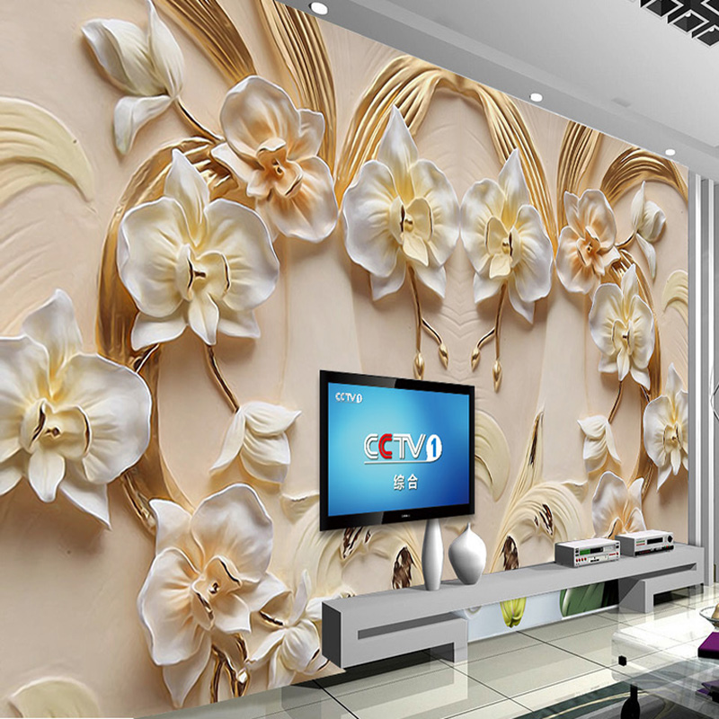 Custom Photo Wallpaper 3D Reli - Home Textiles Photos 评论和价格