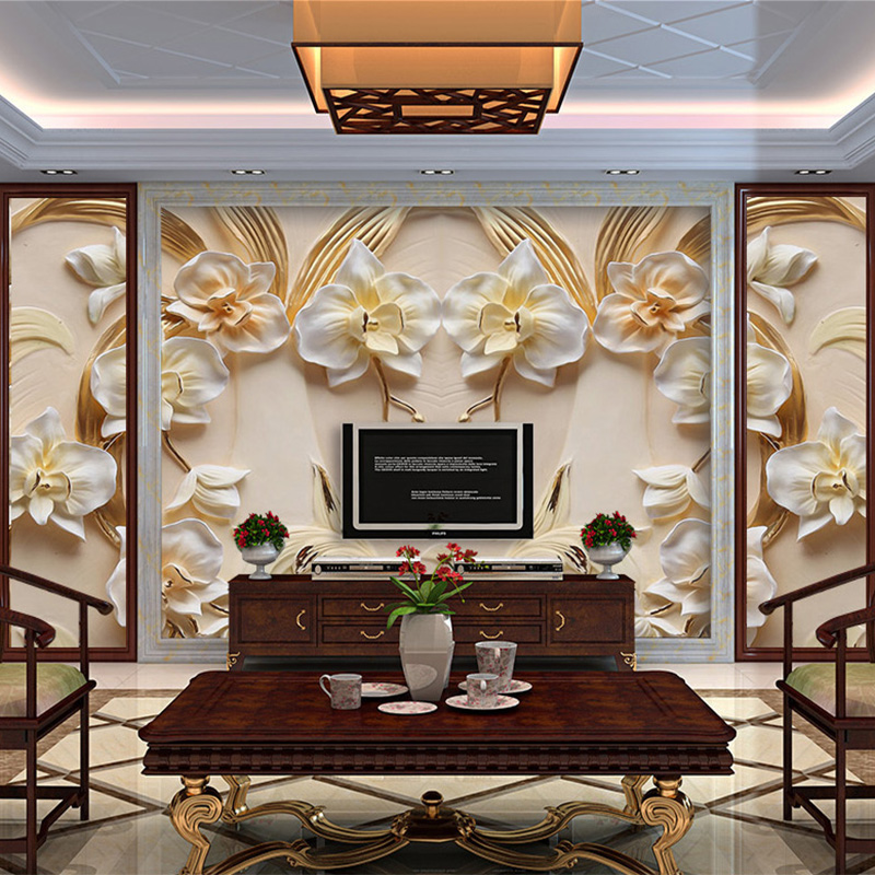 Custom Photo Wallpaper 3D Reli - Home Textiles Photos 评论和价格