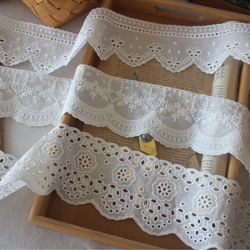 White Cotton Lace Ribbon, DIY  - Home Textiles Photos 评论和价格