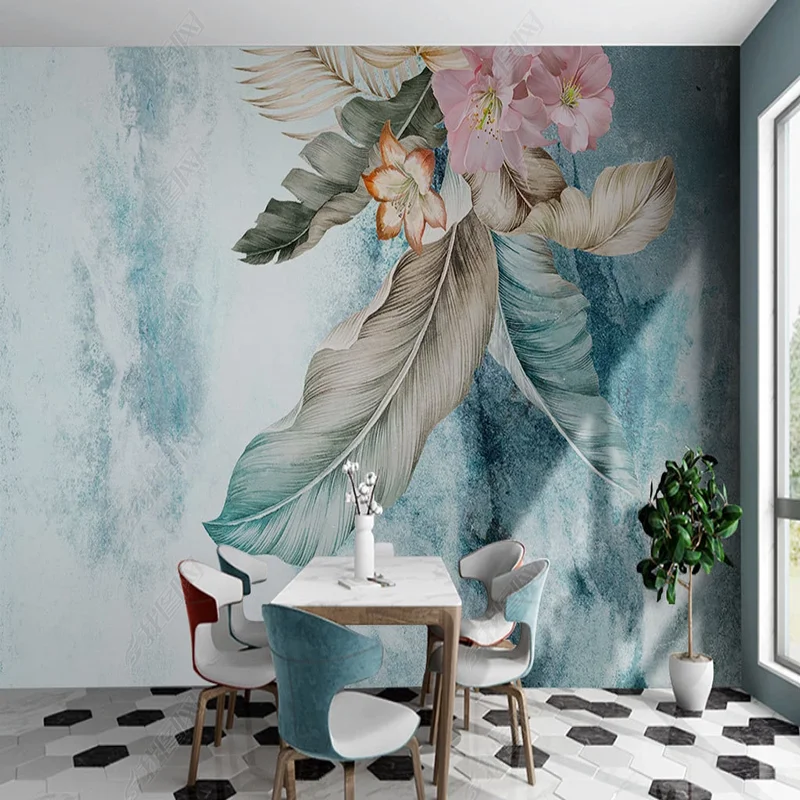 Custom Abstract leaves photo w - Home Textiles Photos 评论和价格